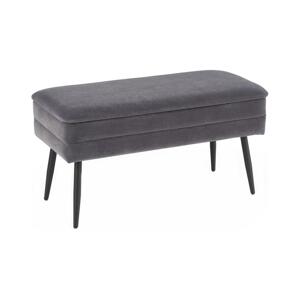 Halmar Lavice s úložným prostorem VELVA 37x78 cm šedá