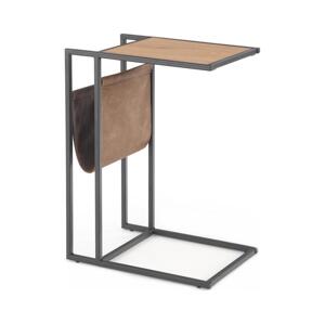 Halmar Odkládací stolek COMPACT 65x47 cm černá/hnědá