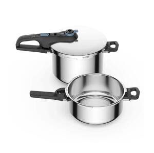 Tefal Tefal - Sada tlakových hrnců 4/6 l SECURE TRENDY nerez