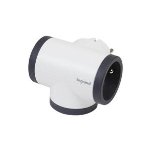 LEGRAND Legrand 049436 - Rozbočovací zásuvka otočná 3Z Typ E bílá/černá