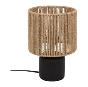 Atmosphera Atmosphera - Stolní lampa KOBY 1xE14/40W/230V konopí/černá