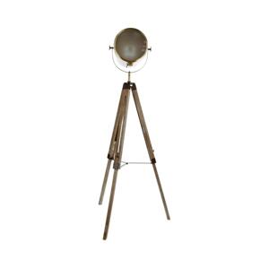 Atmosphera Atmosphera - Stojací lampa EBOR 1xE27/25W/230V borovice/mosaz