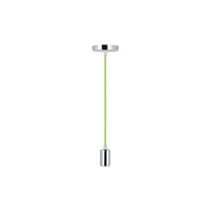 Napájecí kabel 1xE27/60W/230V zelená/lesklý chrom