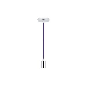 Napájecí kabel 1xE27/60W/230V fialová/lesklý chrom
