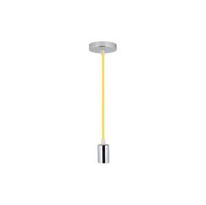 Napájecí kabel 1xE27/60W/230V žlutá/lesklý chrom