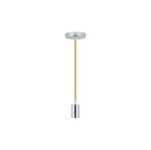 Napájecí kabel 1xE27/60W/230V hnědá/lesklý chrom