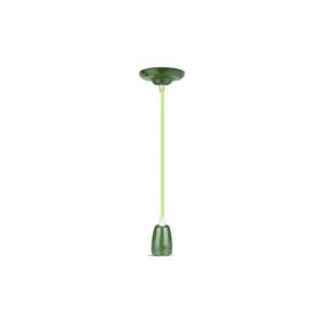 Napájecí kabel 1xE27/60W/230V zelená