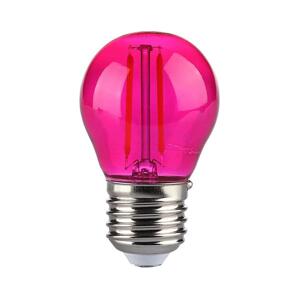 LED Žárovka FILAMENT G45 E27/2W/230V růžová