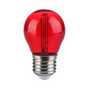 LED Žárovka FILAMENT G45 E27/2W/230V červená