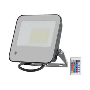 LED RGBW Stmívatelný reflektor LED/50W/230V IP65 šedá + DO