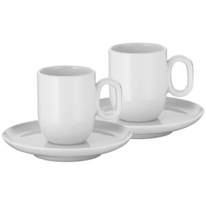 WMF WMF - SADA 2x Šálek na espresso s podšálkem BARISTA bílá