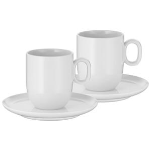 WMF WMF - SADA 2x Šálek na café creme s podšálkem BARISTA 170 ml bílá