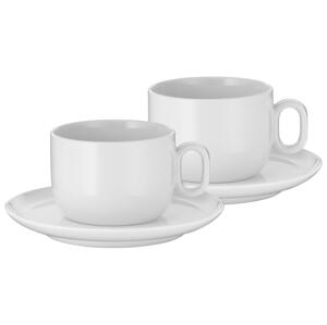 WMF WMF - SADA 2x Šálek na cappuccino s podšálkem BARISTA 160 ml bílá