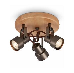 Briloner Briloner 2872-035 - LED Bodové svítidlo SPOTLIGHT 3xGU10/5W/230V hnědá