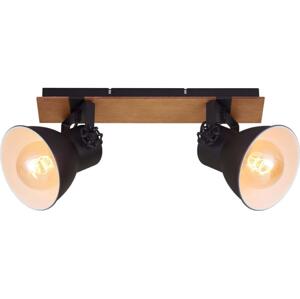 Briloner Briloner 2742-025 - Bodové svítidlo SPOTLIGHT 2xE27/40W/230V černá/hnědá