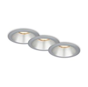 Briloner Briloner 7042-034-SADA 3x Koupelnové podhledové svítidlo 1xGU10/9W/230V stříbrná