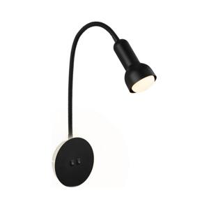 Briloner Briloner 2178015 - LED Nástěnná flexibilní lampa 1xE14/10W/230V + LED/3W černá