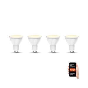 B.K. Licht B.K. Licht 1261 -SADA 4x LED Stmívatelná žárovka GU10/5,5W/230V Wi-Fi Tuya 2700K