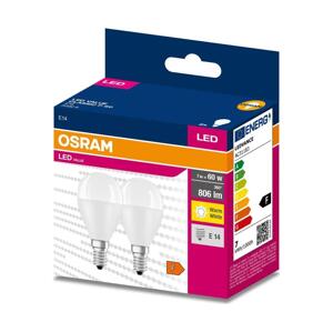 Osram SADA 2x LED Žárovka P45 E14/7W/230V 3000K - Osram