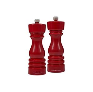Cole&Mason Cole&Mason - Sada mlýnků na sůl a pepř LONDON 2 ks 18 cm buk/červená