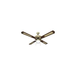 Eurolamp Stropní látor 1xE27/70W/230V pr. 132 cm hnědá/zlatá