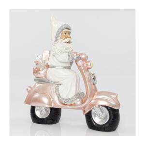 Eurolamp Vánoční dekorace 33 cm Santa s motocyklem