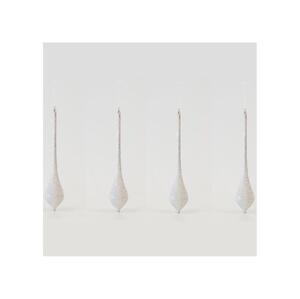 Eurolamp SADA 4x Vánoční ozdoba na stromeček 30 cm bílá