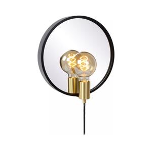 Lucide Lucide 36213/31/30 - Nástěnné svítidlo se zrcadlem REFLEX 1xE27/25W/230V černá