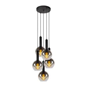 Lucide Lucide 45402/15/30 - Lustr na lanku MARIUS 5xE27/40W/230V černá
