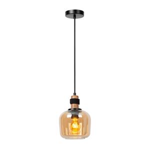 Lucide Lucide 45408/18/62 - Lustr na lanku ILONA 1xE27/40W/230V pr. 18 cm černá/béžová