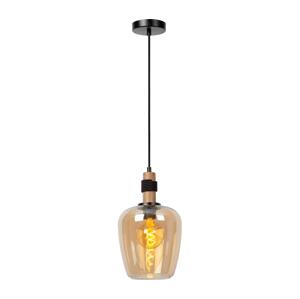 Lucide Lucide 45408/22/62 - Lustr na lanku ILONA 1xE27/40W/230V pr. 22 cm černá/béžová