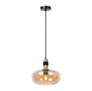 Lucide Lucide 45408/30/62 - Lustr na lanku ILONA 1xE27/40W/230V pr. 30 cm černá/béžová