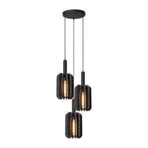 Lucide Lucide 45492/13/36 - Lustr na lanku RAFAL 3xE27/40W/230V černá/šedá