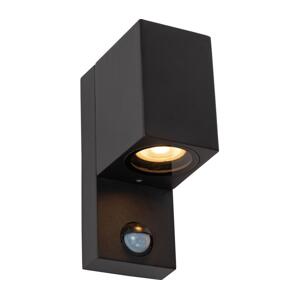 Lucide Lucide 69802/01/30 -Venkovní svítidlo se senzorem ZARO 1xGU10/7W/230V IP65 černá