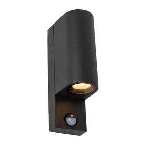 Lucide Lucide 69803/02/30 -Venkovní svítidlo se senzorem ZARO 2xGU10/7W/230V IP65 černá