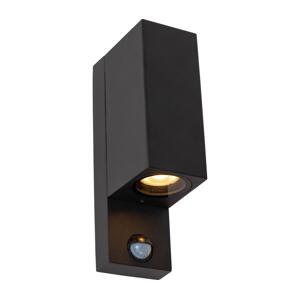 Lucide Lucide 69802/02/30 -Venkovní svítidlo se senzorem ZARO 2xGU10/7W/230V IP65 černá