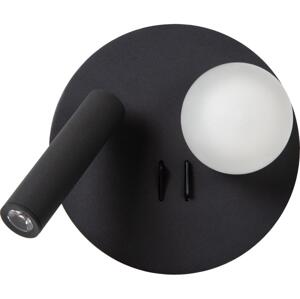 Lucide Lucide 77286/02/30 - LED Nástěnné svítidlo MATIZ 2xLED/3,5W/230V USB černá