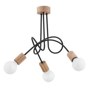 Přisazený lustr TANGO 3xE27/15W/230V hnědá/černá