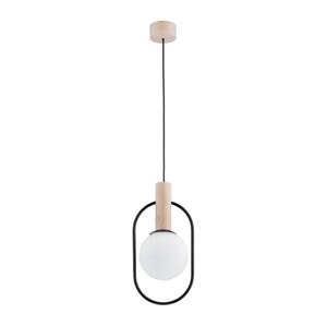 Lustr na lanku MIKI 1xE14/10W/230V černá/béžová