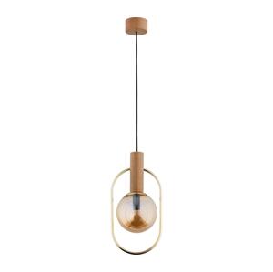 Lustr na lanku MUFI 1xE14/10W/230V zlatá/béžová