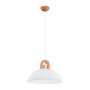 Lustr na lanku MIGOT 1xE27/15W/230V béžová/zlatá