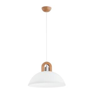 Lustr na lanku MIGOT 1xE27/15W/230V béžová/chrom