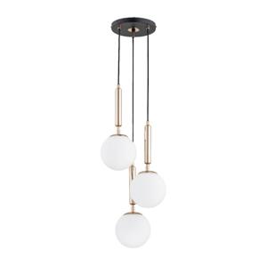 Lustr na lanku VOLDA 3xE14/10W/230V pr. 28 cm mosaz
