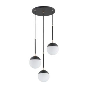 Lustr na lanku VOLDA 3xE14/10W/230V pr. 44 cm černá