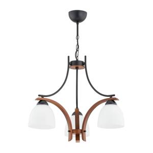 Lustr na řetězu BAFIA 3xE27/15W/230V hnědá