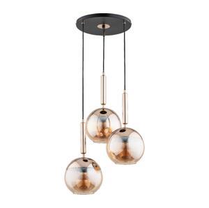 Lustr na lanku VOLDA 3xE27/15W/230V pr. 52 cm mosaz