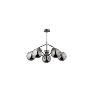Lustr na tyči BARSUM 5xE14/10W/230V šedá