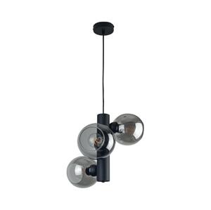 Keter Lighting Lustr na lanku TUBE 3xE27/60W/230V černá/kouřová černá