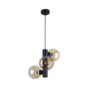 Keter Lighting Lustr na lanku TUBE 3xE27/60W/230V černá/kouřová béžová