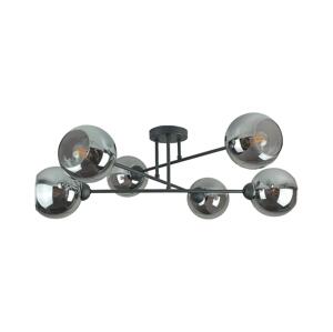 Keter Lighting Lustr na tyči VASCO 6xE27/60W/230V černá/kouřová černá